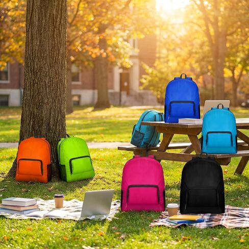 50 Pcs 17" Foldable Lightweight Backpacks Bulk, Nylon Travel Backpacks for Outdoor, Camping & Daily Use in Saudi Arabia