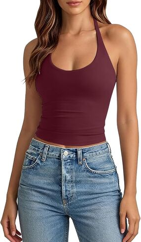 Women's Athletic Tank Tops Breathable Sexy Going Out Sleeveless Top Summer 2026 Trendy Backless Workout Shirts in Saudi Arabia