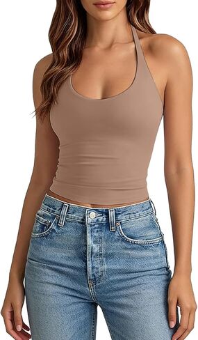 Women's Athletic Tank Tops Breathable Sexy Going Out Sleeveless Top Summer 2026 Trendy Backless Workout Shirts in Saudi Arabia