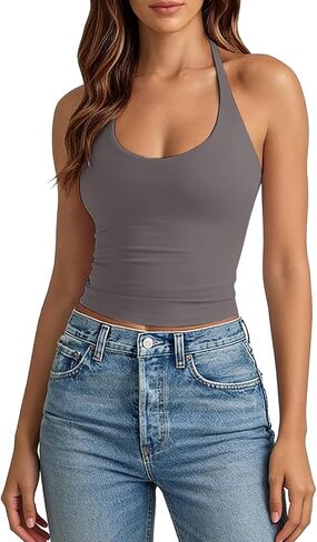 Women's Athletic Tank Tops Breathable Sexy Going Out Sleeveless Top Summer 2026 Trendy Backless Workout Shirts in Saudi Arabia