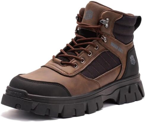 Steel Toe Work Boots for Men-6 Inch Comfortable Mens Safety Work Boots Indestructible Lightweight Non Slip Industrial Construction Boot in Saudi Arabia