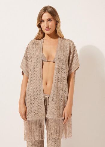 CALZEDONIA Woman's Crocheted Lamé Vest in Kuwait