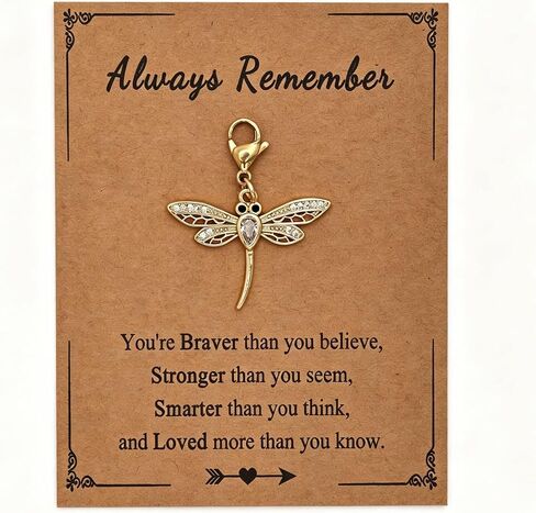 AMOBESTER Gold Dragonfly Clasp on Charms Insect Jewelry Pandent with Cubic Zirconia for Necklace Bracelet in Kuwait