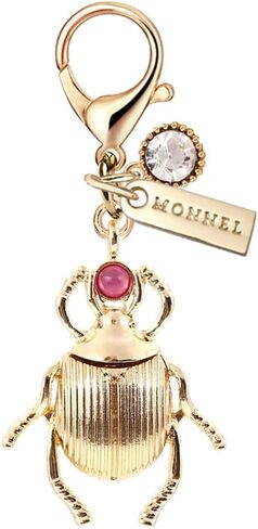 MC659 Little 3D Goldbug Beetle Lobster Clasp Charm للنساء مع حقيبة مخملية (ذهبي، قطعة واحدة) in Kuwait