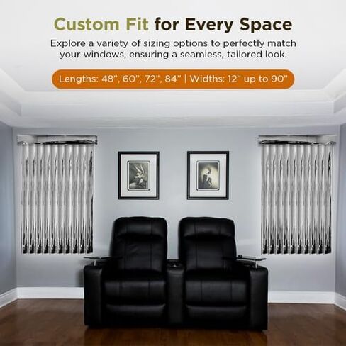 BlindDen - Vinyl Vertical Window Blinds for Home - Vertical Blinds for Sliding Glass Doors - Silver - (48" W x 36" H) in Kuwait