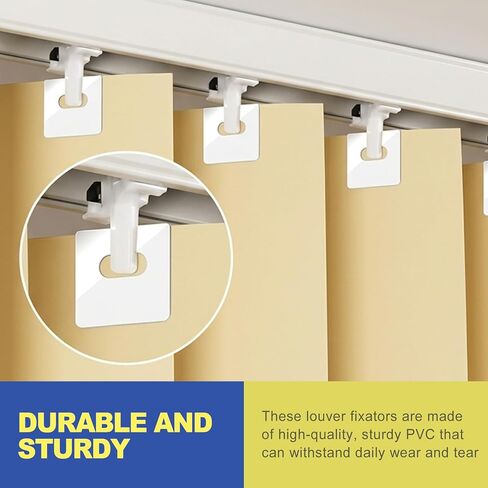60 Pcs Vertical Blind Repair Tabs Heavy Duty Blind Clips Saver. Vertical Blinds Repair Kit for Fixing Broken Replacement Blind Slats Strong Self-Adhesive Stickers Clear Window Solution in Saudi Arabia