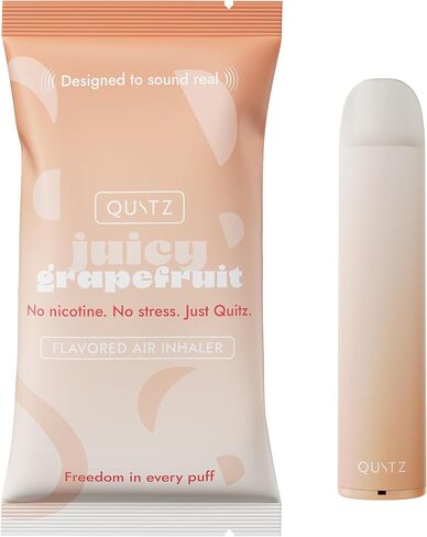 Quitz Grapefruit Smokeless Inhaler | Nicotine-Free Flavored Air Inhaler | Non-Electric Oral Fixation Habit Aid | Break the Smoking & Vaping Habit | Juicy Grapefruit in Saudi Arabia