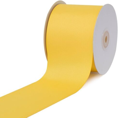 LUV Ribbons 3" Inch Solid Grosgrain Ribbon, Neon Yellow in Kuwait