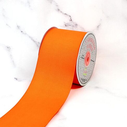 LUV Ribbons 3" Inch Solid Grosgrain Ribbon, Neon Yellow in Kuwait