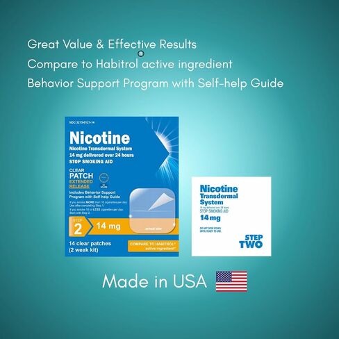Nicotine Transdermal System Step 2 Stop Smoking Aid 14mg (2 Week kit) in Saudi Arabia