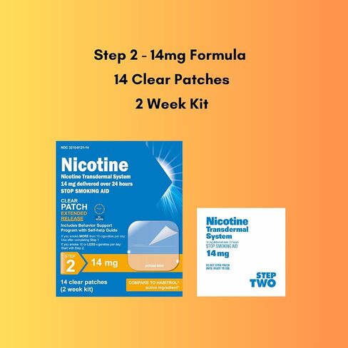 Nicotine Transdermal System Step 2 Stop Smoking Aid 14mg (2 Week kit) in Saudi Arabia