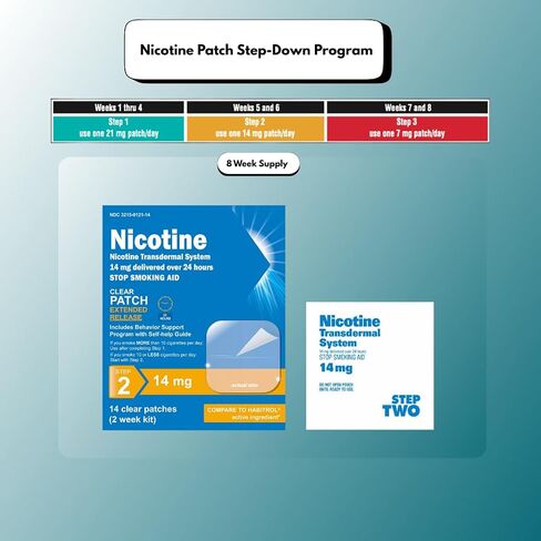 Nicotine Transdermal System Step 2 Stop Smoking Aid 14mg (2 Week kit) in Saudi Arabia