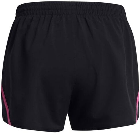 Under Armour Fly By Shorts أسود/وردي أسترو/عاكس MD (الولايات المتحدة 8-10) in Kuwait