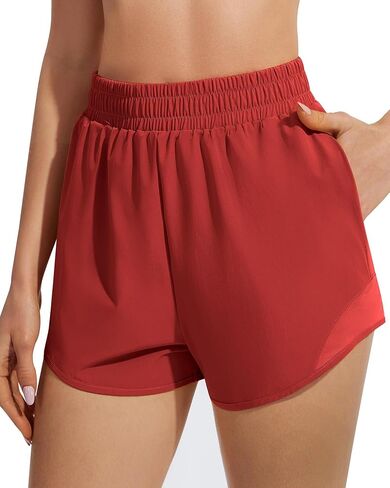 Womens High Waisted Athletic Running Shorts with Pockets Quick Dry Lightweight Loose Fit Workout Gym Shorts in Kuwait