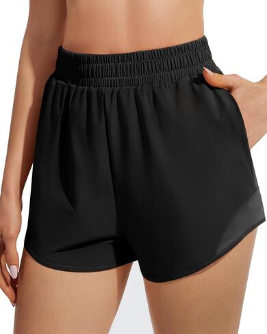 Womens High Waisted Athletic Running Shorts with Pockets Quick Dry Lightweight Loose Fit Workout Gym Shorts in Kuwait