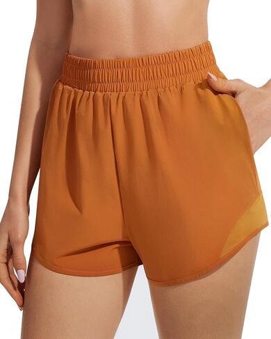 Womens High Waisted Athletic Running Shorts with Pockets Quick Dry Lightweight Loose Fit Workout Gym Shorts in Kuwait