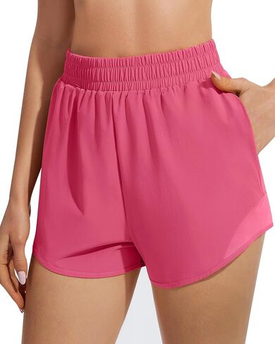 Womens High Waisted Athletic Running Shorts with Pockets Quick Dry Lightweight Loose Fit Workout Gym Shorts in Kuwait