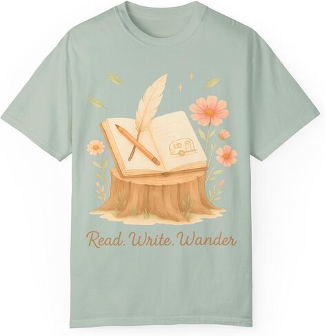 Literary Wanderlust: Whimsical Illustration, Book and Travel Inspiration Comfort Colors Tee in Kuwait