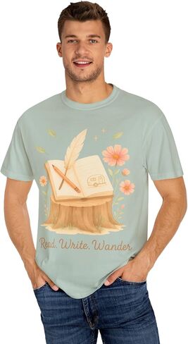 Literary Wanderlust: Whimsical Illustration, Book and Travel Inspiration Comfort Colors Tee in Kuwait