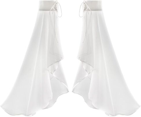 KUOIN Women's Long Flowy Bell Sleeves, Detachable Goth Arm Mesh Gloves for Wedding Party Renaissance Costume Accessories in Kuwait