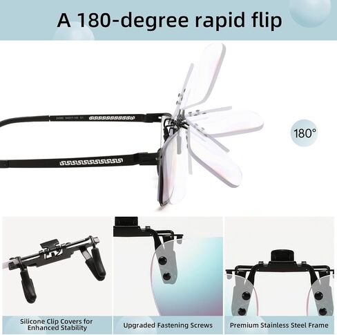 Clip-On Color Blind Glasses for Men - Portable Eyewear for Seeing Colors, Color Blindness Correction Clip (Clear) in Saudi Arabia