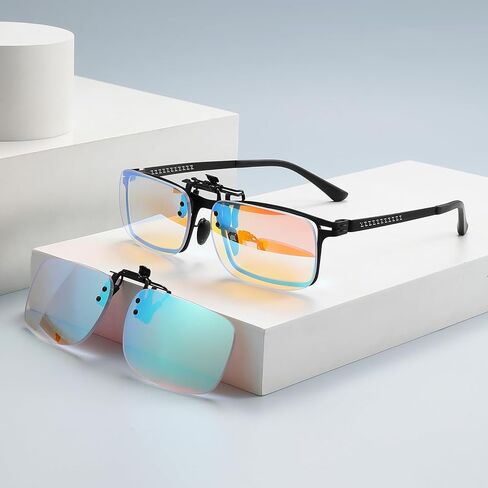 Clip-On Color Blind Glasses for Men - Portable Eyewear for Seeing Colors, Color Blindness Correction Clip (Clear) in Saudi Arabia