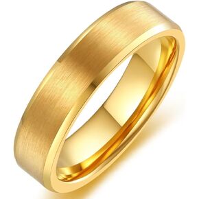 6mm 8mm Men Women Black Silver Gold Tungsten Carbide Rings Wedding Bands Matte Brushed Finish Beveled Step Edges in Saudi Arabia