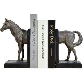 Bookend Support Horse Decorative Bookend, Unique Resin Decor Book Ends to Hold Heavy Duty Books, Vintage Antique Home, Modern Living Room Library Office Shelf Bookends in Saudi Arabia