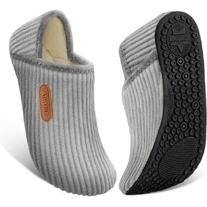 ATHMILE House Slippers for Women Men Lightweight Barefoot Slippers Indoor House Shoes Soft Corduroy Foldable Non Slip Travel Bedroom Hotel Office Camping Hospital Yoga Comfort Gifts Grey in Saudi Arabia