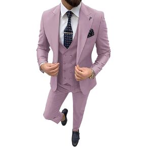 Mens Formal Suits Slim Fit Wedding Suit 3 Piece Party Prom Grooms Tuxedo Two Button Suit Jacket Blazer Pants Set in Saudi Arabia