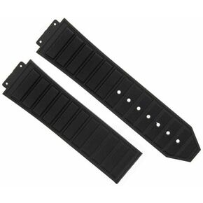 Ewatchparts 24mm Rubber Band Strap Deployment Clasp Compatible With H Hublot 44-45mm Big Bang Black in Kuwait