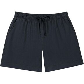 Poriff Mens Linen Shorts Casual Elastic Waist Drawstring Lightweight Summer Beach Hiking Golf Shorts with Pockets in Kuwait