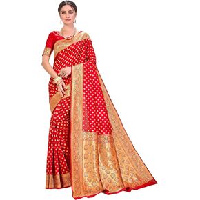 Banarasi Women's Silk Saree with Blouse in Saudi Arabia