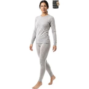 MERINNOVATION Merino Wool Base Layer Set for Women Size L 100% Merino Wool Thermal Underwear Sets Lite - Midweight Top, Bottom in Saudi Arabia