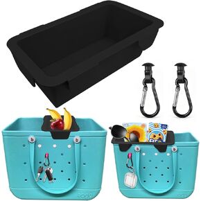Upgraded Snack Topper Tray for Bogg Bag, Lightweight Organizer Accessories, Fits Large/Medium (Baby) / Small (Bitty) Bogg Bags, with 2 Multifunctional Insert Carabiners, White in Saudi Arabia