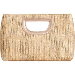 Straw Clutch Purse for Women Formal Evening Bag Faux Raffia Clutch for Wedding Prom Dinner in Saudi Arabia