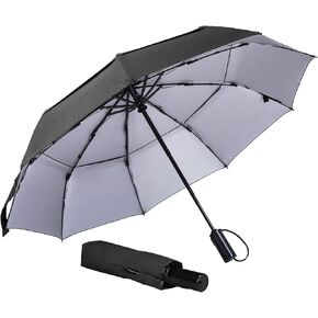 LANBRELLA Windproof Travel Umbrella, Vented Folding Umbrella, Compact Double Canopy Auto Open Close 42 Inch in Saudi Arabia