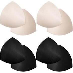 4Pairs Bra Pads Inserts, Triangle Bra Insert, Sports Bras Pad Breast Pad, Breast Enhancer for Dresses(Skin + Black) in Kuwait