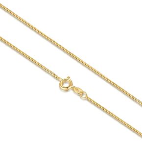 14K Gold Necklaces for Women 0.8/1/1.2mm Gold Box Chain Necklace for Women Box Chain for Men Delicate Square Links Dainty Chains Necklace for Womens Modern Style in Saudi Arabia