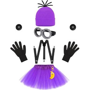 Adult Women Cartoon Costume Set with Beanie Goggles Tutu Skirt Funny Dress Up Accessories for Halloween Party Cosplay in Saudi Arabia