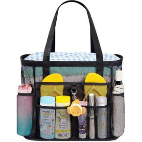 Lifewit Mesh Beach Bag, Large Travel Tote with 8 Pockets, Quick-Drying Family Pool Swim Bag, Vacation Essentials for Women in Kuwait
