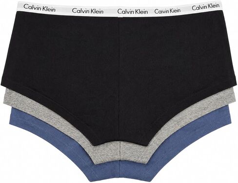 Calvin Klein Women's Ribbed Cotton Boyshorts, Logo Waistband, 3 Pack in Kuwait