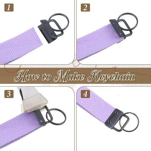 60 PCS 1 Inch Key Fob Hardware with 1PCS Pliers, Wristlet Hardware with Key Ring, Wristlet Clamp Hardwares Supplies in Kuwait