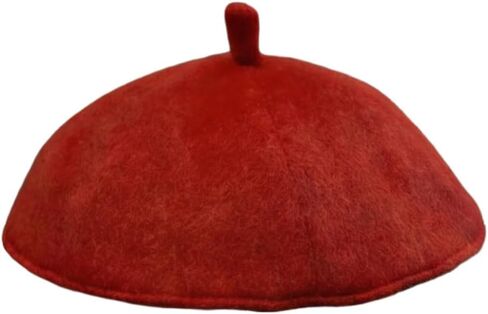 Pure Wool Scarlet Red Cardinal Hat for Adult Clergy Hat for Catholic Ordination, Mass and Formal Worship in Saudi Arabia