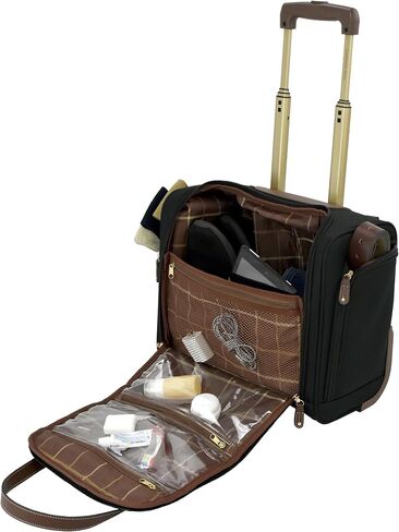 London Fog Nottingham 15 Inch Under the Seat Bag, Black Chestnut in Kuwait