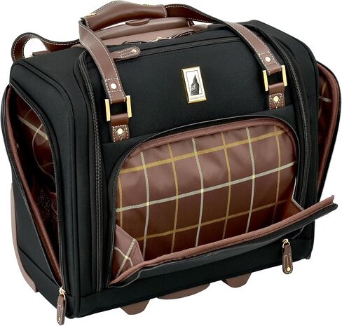 London Fog Nottingham 15 Inch Under the Seat Bag, Black Chestnut in Kuwait