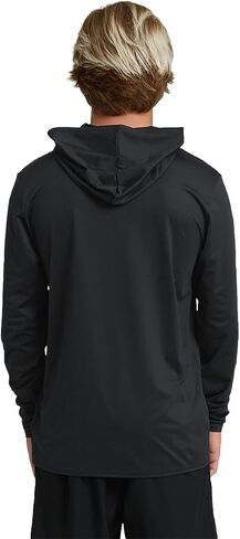 Billabong Arch Mesh Loose Fit Hooded Men's Long Sleeve Rash Guard - Black in Kuwait