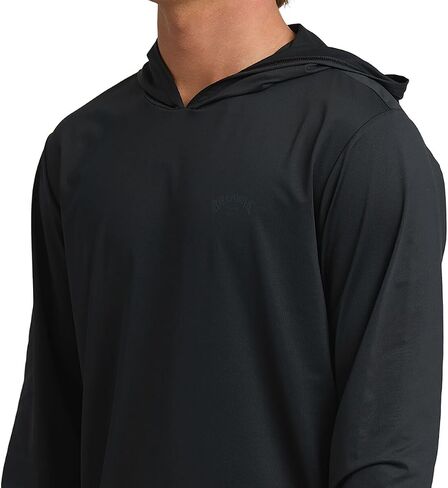 Billabong Arch Mesh Loose Fit Hooded Men's Long Sleeve Rash Guard - Black in Kuwait