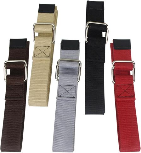 TopHomer Canvas Belt with Silver Double Ring, Men & Women Adjustable Web Belt, 1.50" Wide 43.31" Extra Long Solid Color in Kuwait