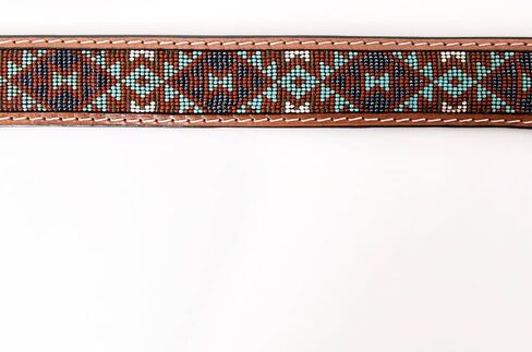 HILASON Western Genuine Leather Belt for Men Women Cowboy Cowgirl Handmade Unisex Full Grain Heavy Duty Tooled Beaded in Kuwait